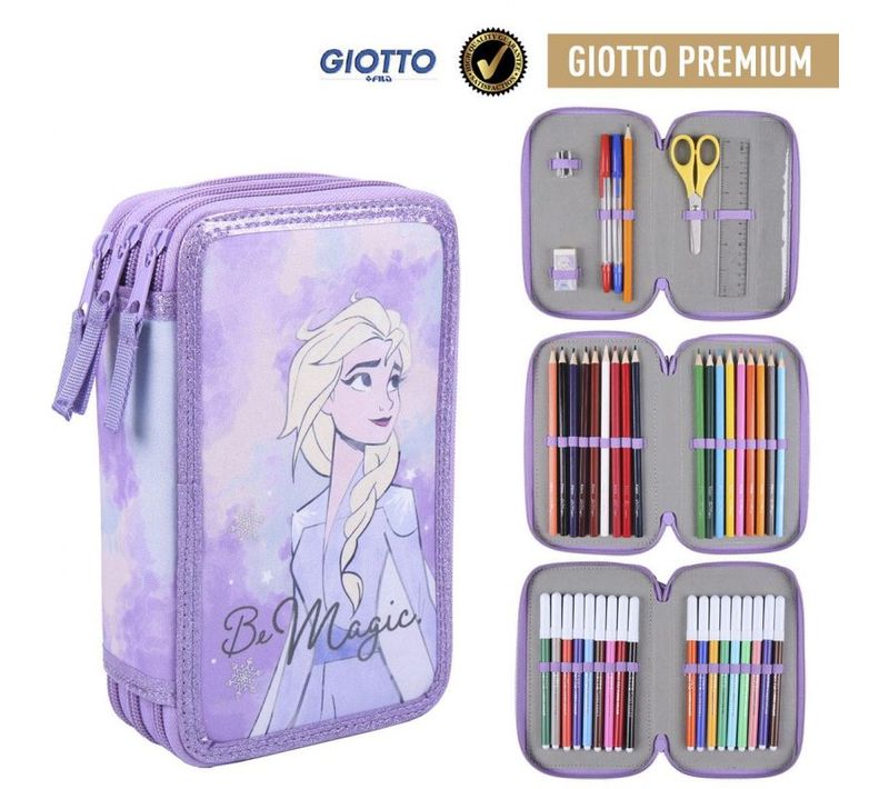 Plumier Avec Accessoires 3 Niveaux Reine Des Neiges Violet 2700000384