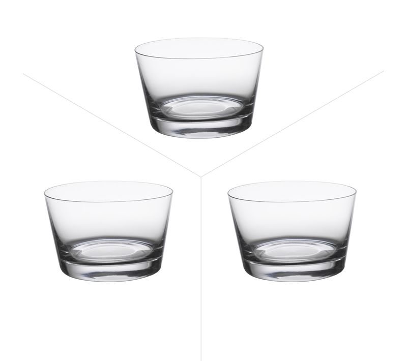 Boîte De 3 Verrines Coniques 27 Cl En Verre Cristallin