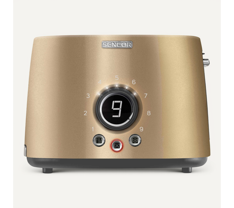 Grille Pain Sts 6057ch 2 Fentes Noir, Marron, Acier Inoxydable 1000 W