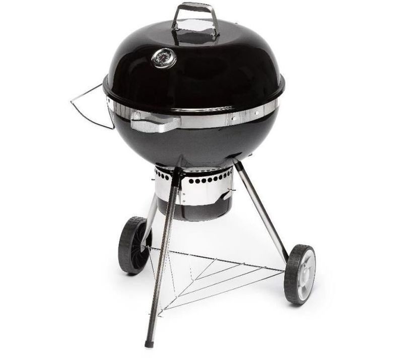 Barbecue Boule Au Charbon 57 Cm Avec Thermomètre Et Roulettes - Fzg 1017