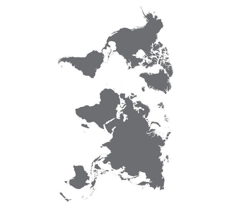 Sticker Mural - Map Monde - 65 X 85 Cm