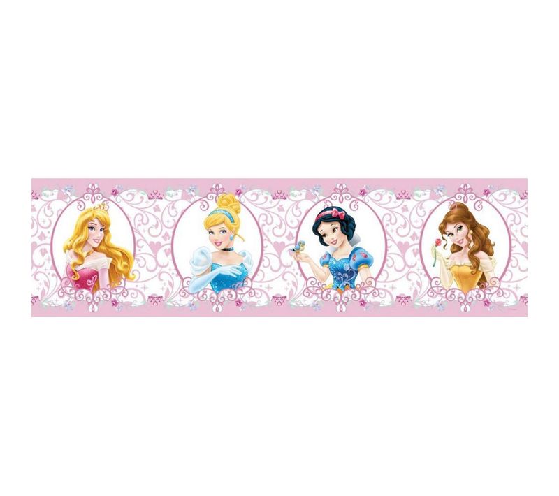 Frise 4 Princesses Disney La Belle Au Bois Dormant, Cendrillon Blanche Neige, Belle