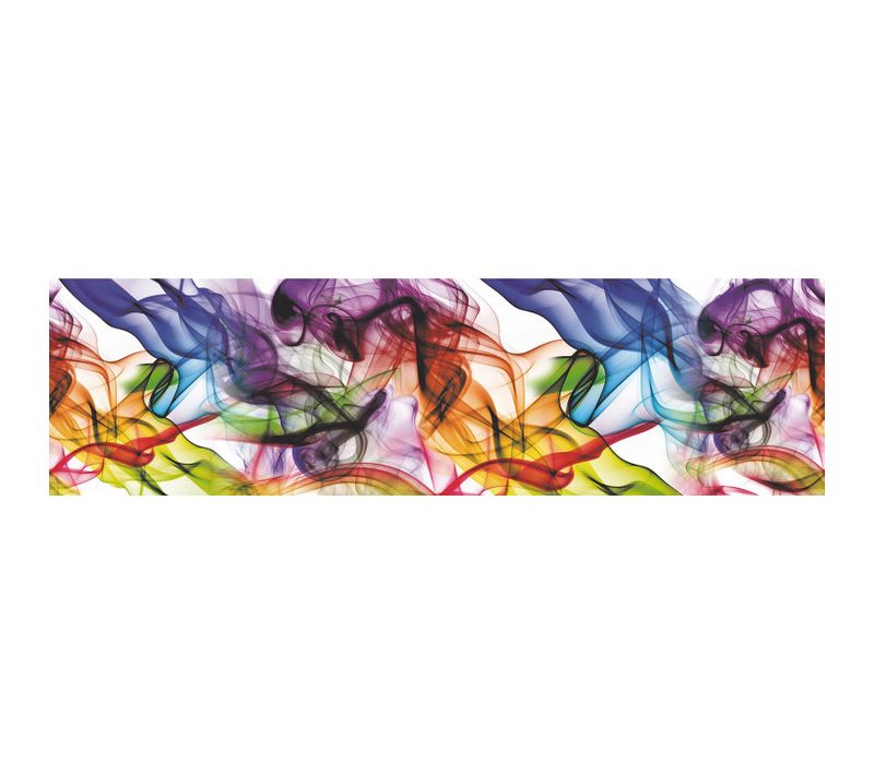 Frise Auto-collante Color Smoke Volutes De Fumée Colorés- 1 Rouleau