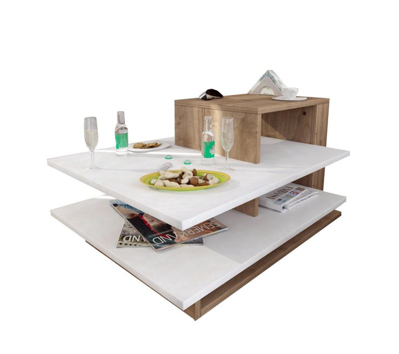 Table Basse Design Scandinave Venüs - L. 85 X H. 43 Cm - Marron Noix