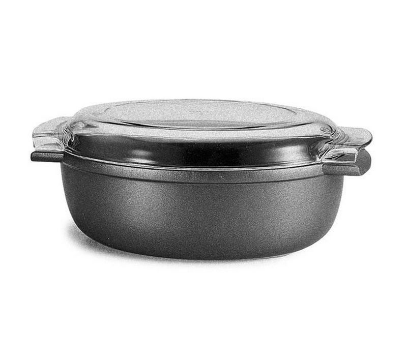 Poêle à Rôtir Oven Removable, Aluminium Moulé Sous Pression, Noir, 36x24x13 Cm