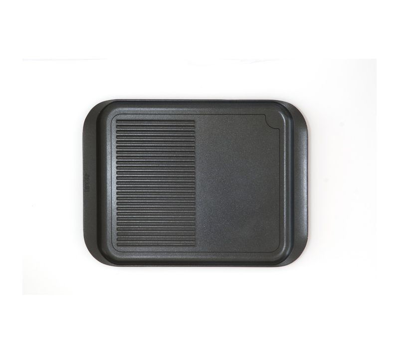 Plaque à Griller Bbq, Aluminium Moulé Sous Pression, Noir, 30x22,5x2 Cm