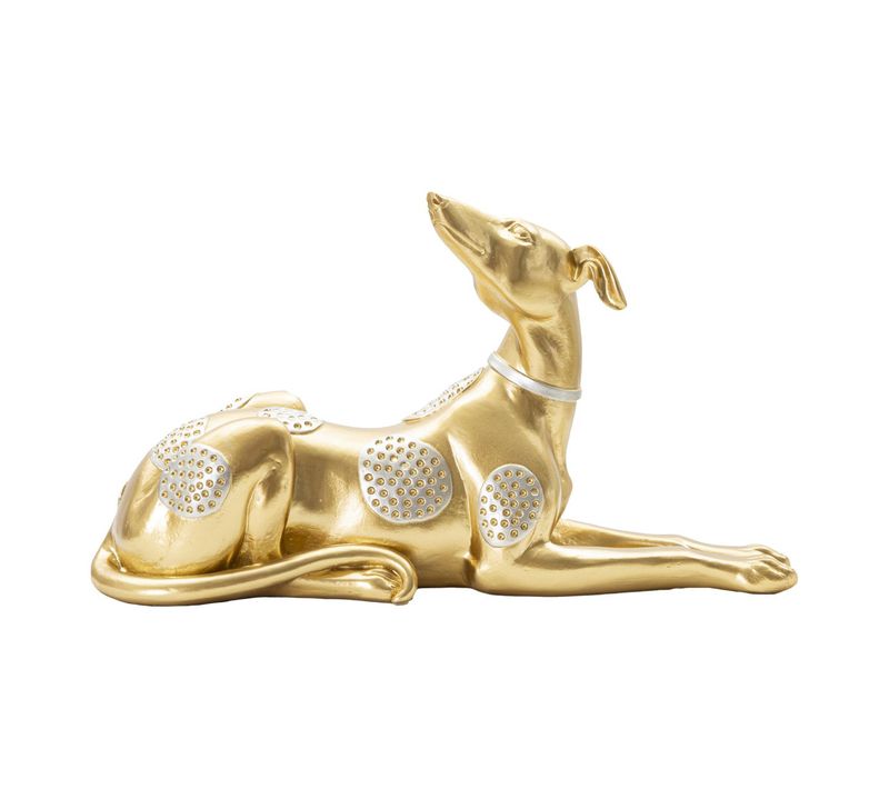 Sculpture Chien 5, Polyrésine, Or, 32,2x9,5x18,3 Cm
