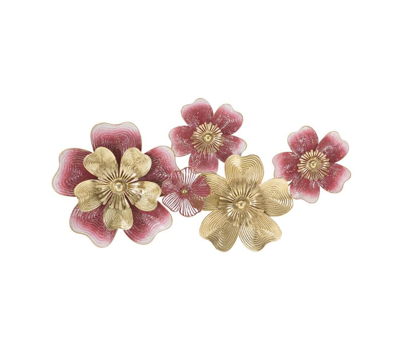 Décoration 3d En Métal Fleurs 19, Métal, Multicouleur, 91,4x6,4x50,8 Cm