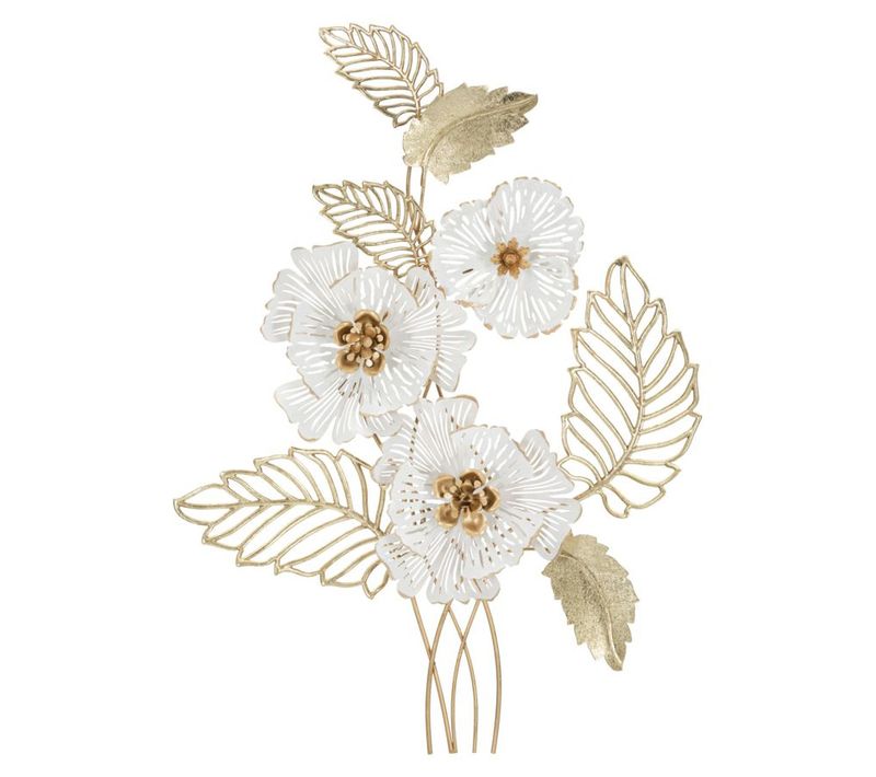 Décoration 3d En Métal Fleurs 33, Métal, Multicouleur, 54x6,4x73,7 Cm