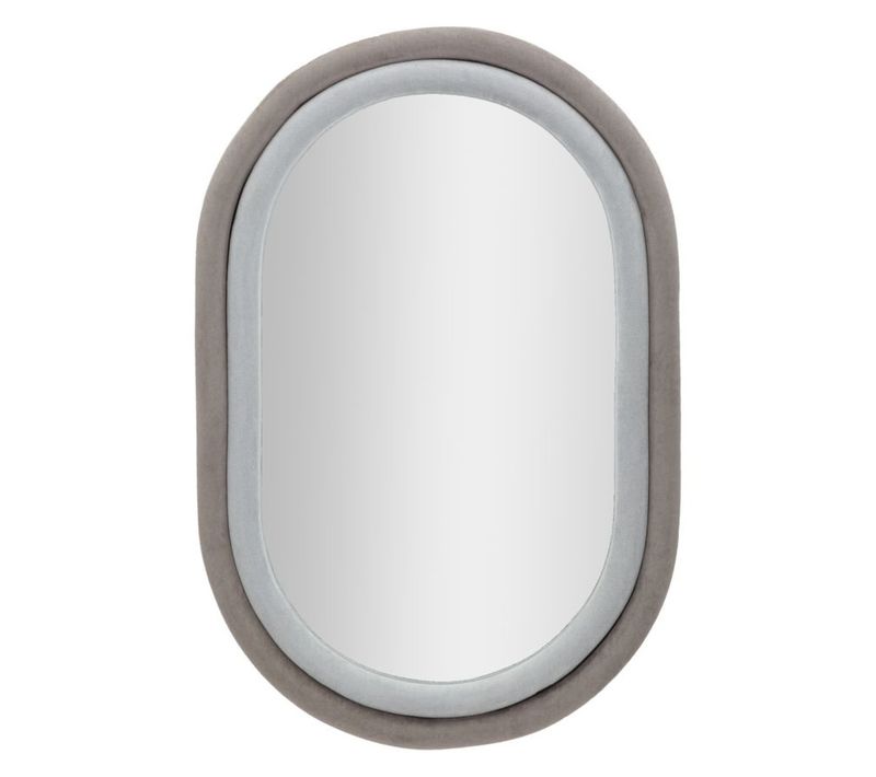 Miroir Avec Cadre Mf468, Mdf, Gris, 60x4x90 Cm