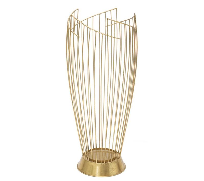 Porte-parapluie Ajuga, Métal, Or, 28x28x69 Cm