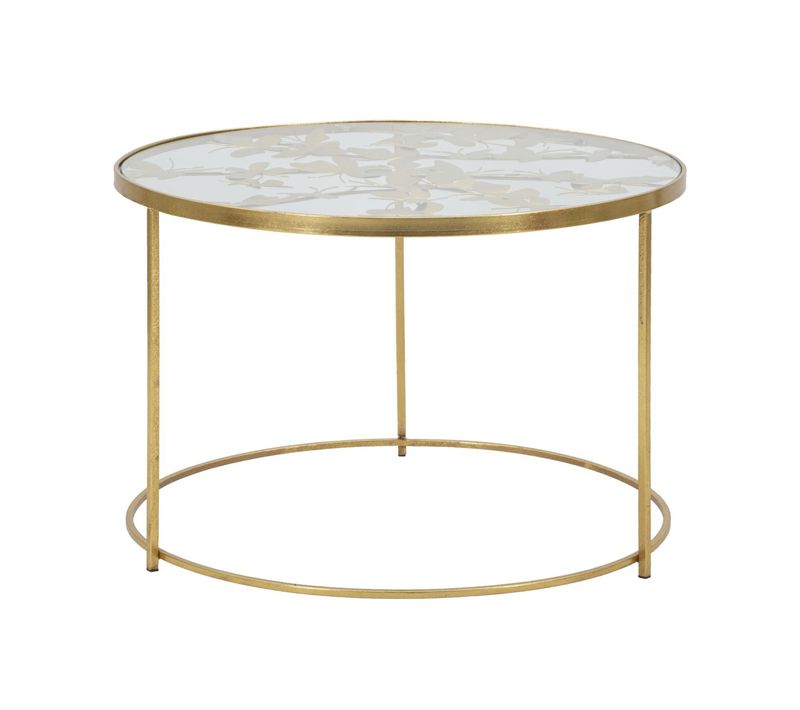 Table D'appoint Mf559, Métal, Or, 60x60x40,5 Cm