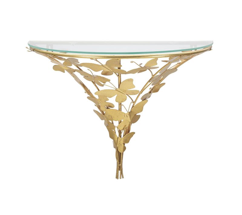 Étagère Papillon 19, Métal, Or, 44,5x24,5x34,5 Cm