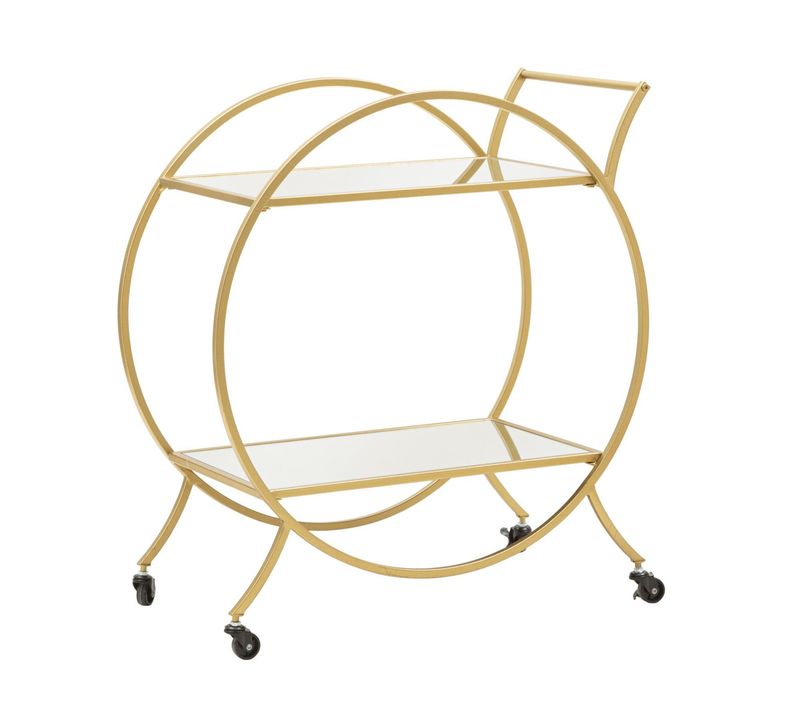 Chariot De Cuisine Veng, Métal, Or, 70x36,5x78 Cm