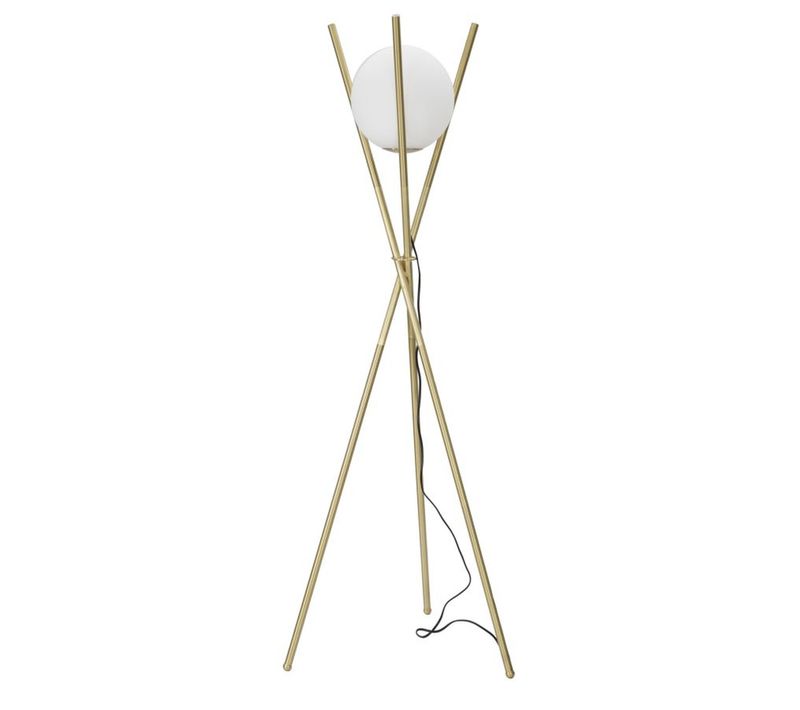 Lampadaire Naivasha, Métal, Or, 55x55x155 Cm