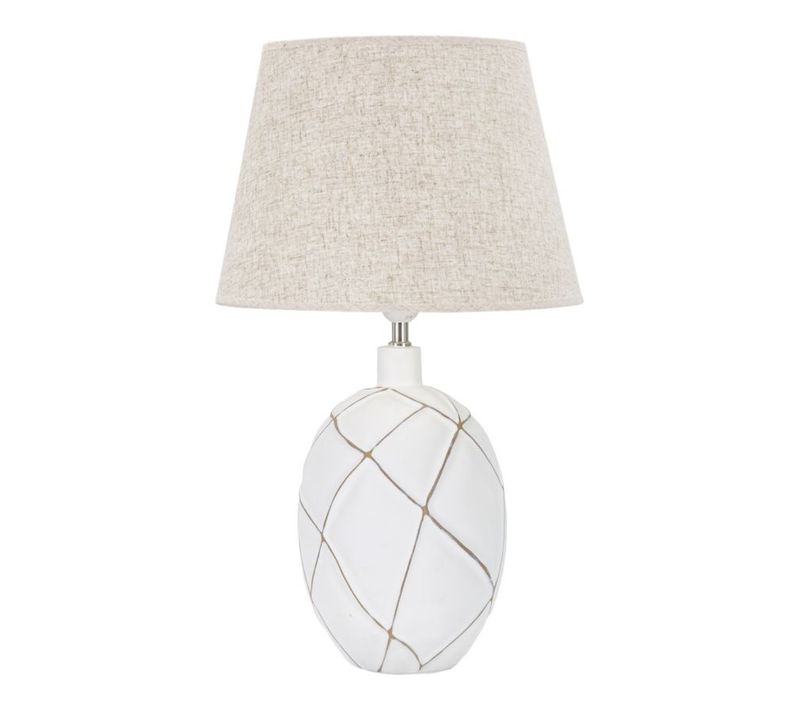 Lampe à Poser Papaver, Polyrésine, Blanc, 35x35x60 Cm