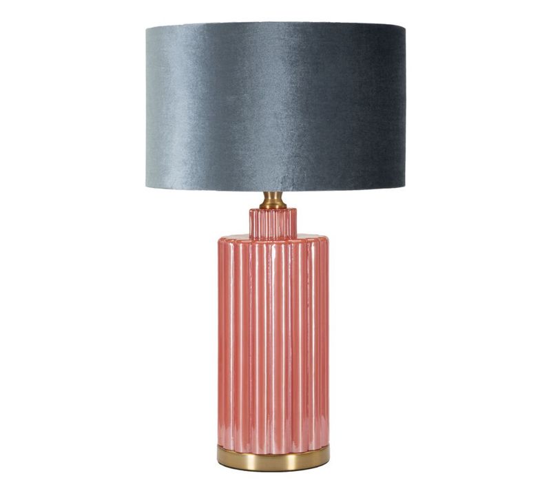 Lampe à Poser Mf173, Métal, Bleu, 40x40x70 Cm