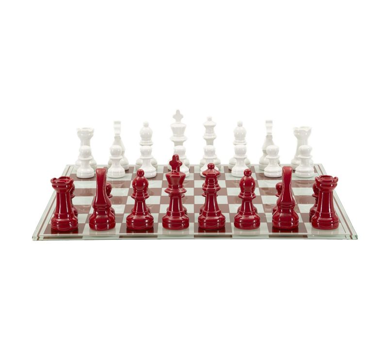 Sculpture Échiquier 1, Polyrésine, Multicouleur, 61x61x14 Cm