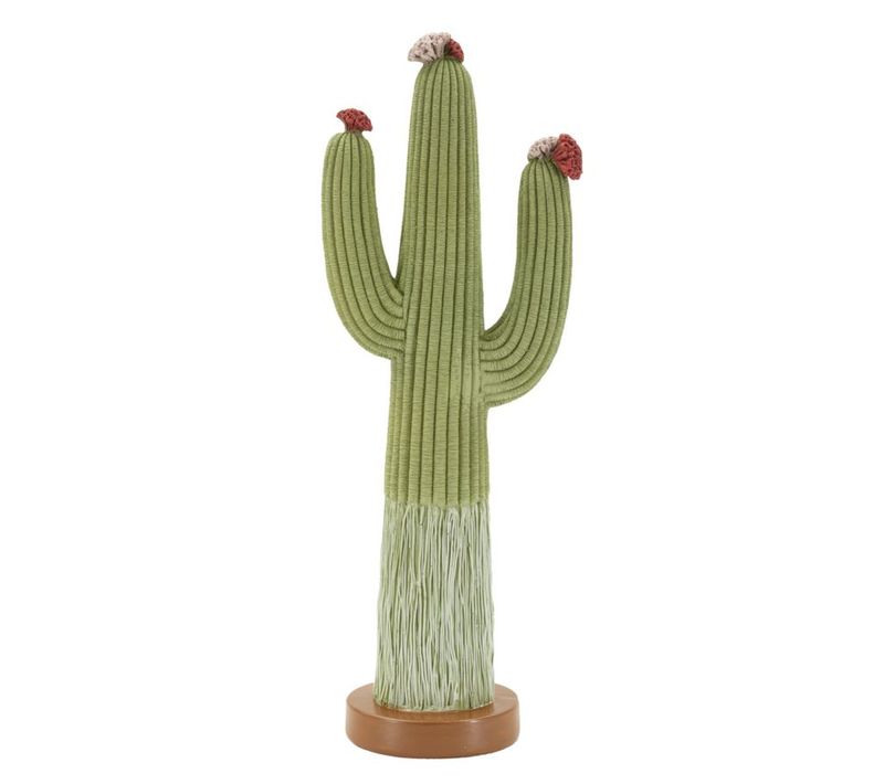 Sculpture Cactus, Polyrésine, Multicouleur, 16,5x11x45 Cm