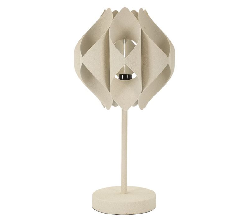 Lampe à Poser Grazia, Métal, Beige, 28x28x57 Cm