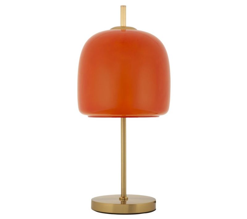 Lampe à Poser Euphrates, Verre, Orange, 30x16x53 Cm