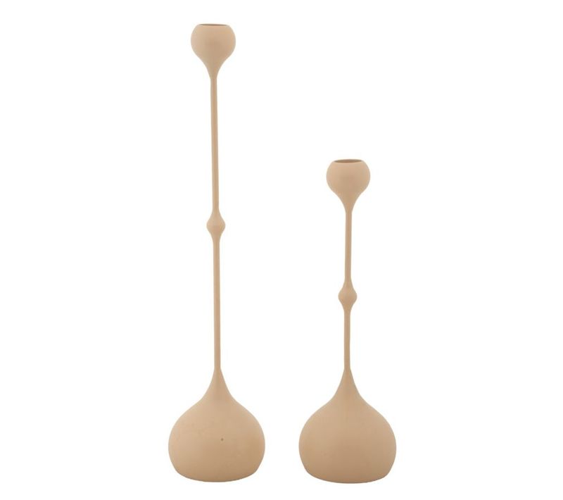 Bougeoir Mf940, Acier, Or, 8x8x37 Cm