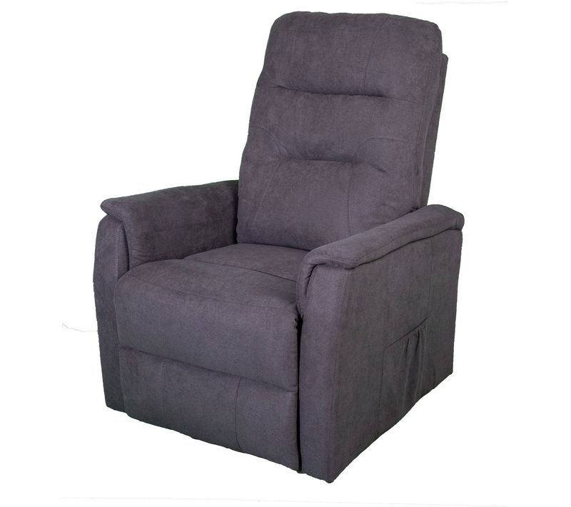 Fauteuil Inclinable Ilaria, Chenille, Gris, 72x92x105 Cm
