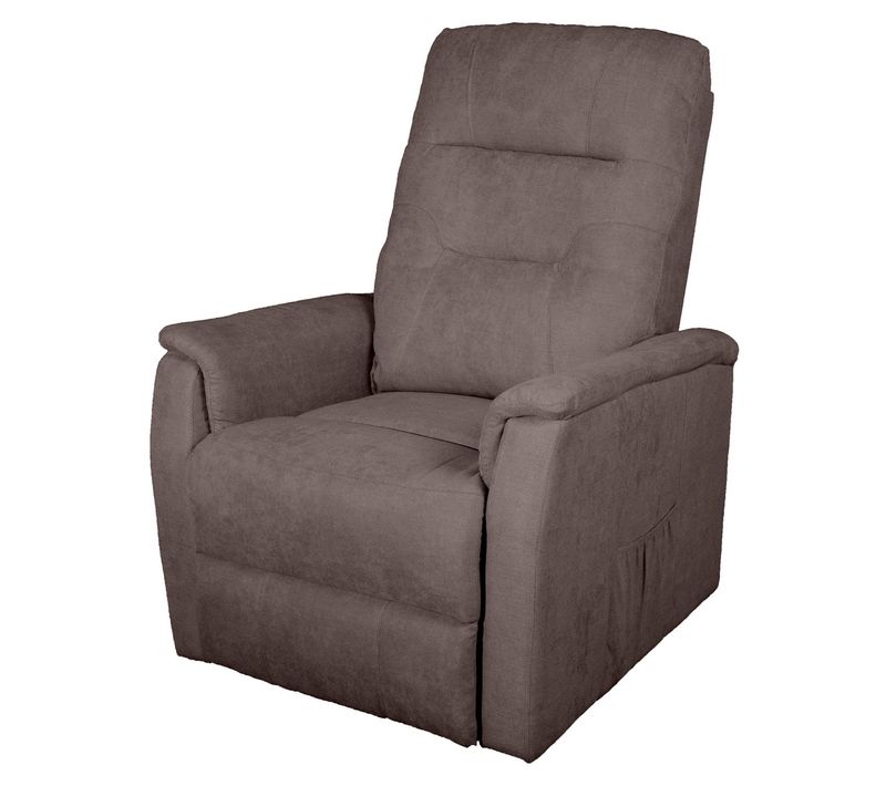 Fauteuil Inclinable Ilaria, Chenille, Marron, 72x92x105 Cm
