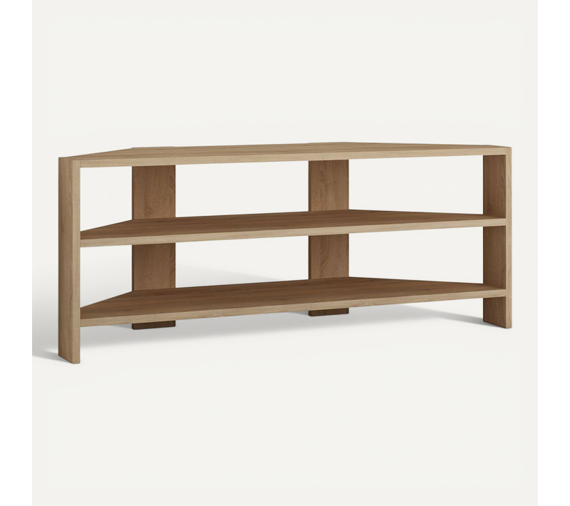 Meuble TV D'angle Design Scandinave Thales - L. 114 X H. 45 Cm - Marron