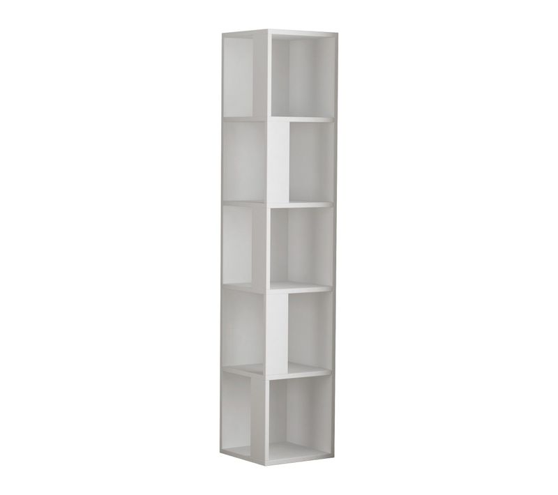 Étagère Bibliothèque Clavile 129cm Bois Blanc
