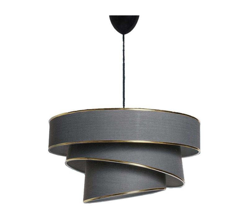 Suspension En Métal Et Coton Couper Anthracite, Doré