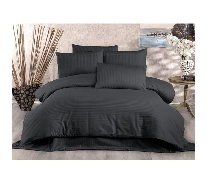 Parure De Lit - 1 Housse De Couette 220x240 Cm + 2 Taies D'oreiller 60x60 Cm - 80% Coton