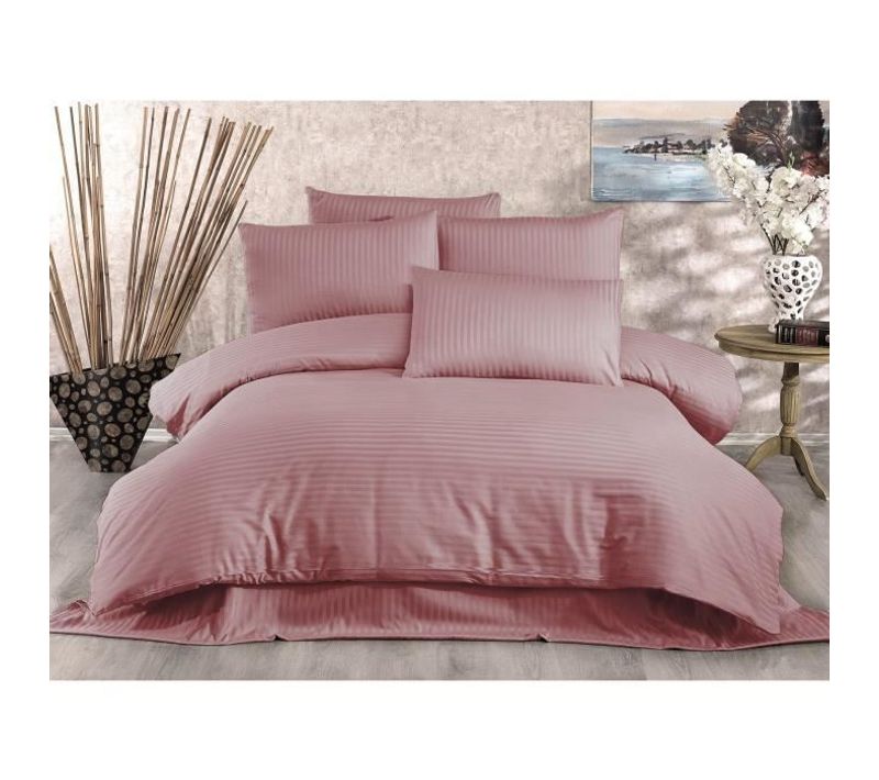 Parure De Lit - 1 Housse De Couette 220 X 240 Cm + 2 Taies D'oreiller 60 X 60 Cm - 80% Coton