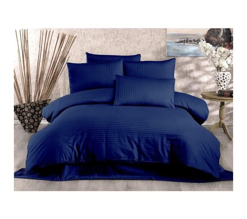 Parure De Lit - 1 Housse De Couette 220 X 240 Cm + 2 Taies D'oreiller 60 X 60 Cm - 80% Coton