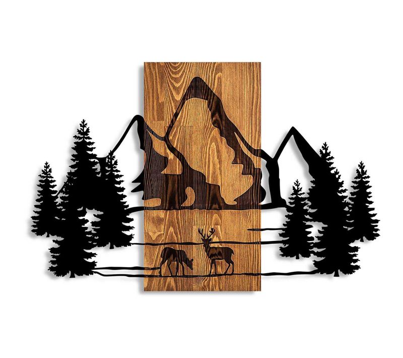 Décoration Murale En Bois Et Métal Nature Natural Habitat