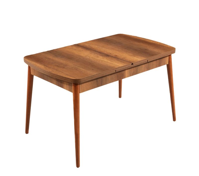 Table à Manger Extensible En Bois "barok" - 78 X 132 X 80 Cm - Noyer