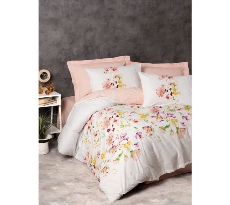 Parure De Lit - 1 Housse De Couette 220 X 240 Cm + 2 Taies D'oreiller 60 X 60 Cm - Blanc