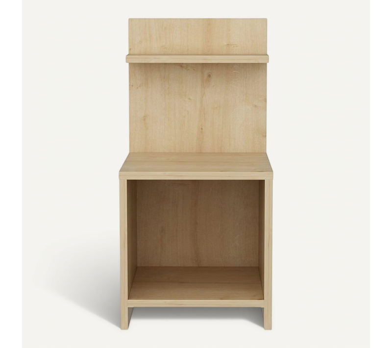 Table De Chevet Avec 1 Niche Décor Bois Chêne H72 Cm