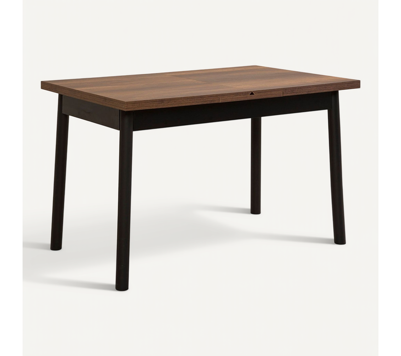 Table à Manger - Oliver - Extensible - Rectangulaire - 4 Personnes - 120 X 77 X 75 Cm - Noir