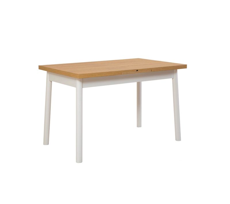 Table à Manger Extensible Avre Bois Clair Et Blanc