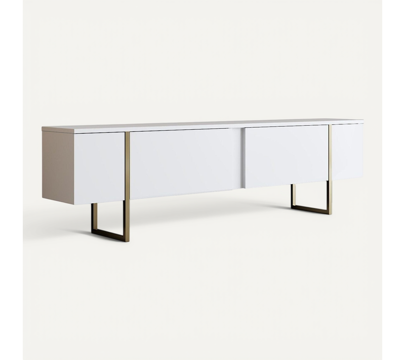 Meuble TV 2 Portes Rabattables L180 Cm