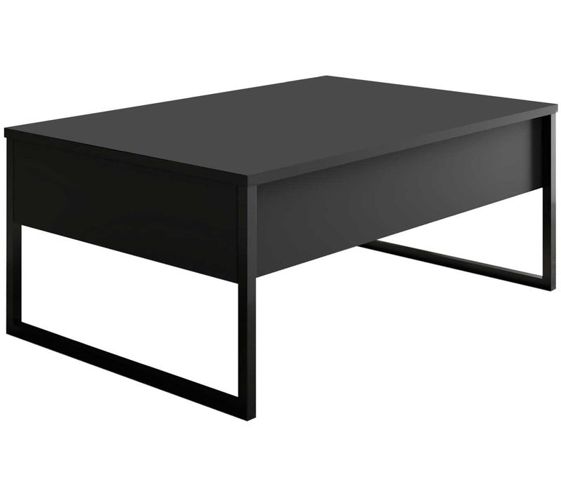 Luxe C Table Basse - 100 % Mélaminé - Anthracite, Noir