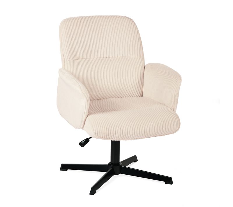 Fauteuil De Bureau Siège Pivotant Hauteur Réglable En Velours Côtelé