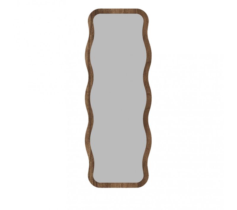 Luna - Miroir Sur Pieds En Bois 50x160cm - Bois Foncé