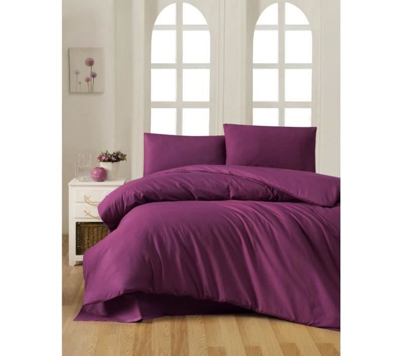 Parure De Lit - 1 Housse De Couette 220 X 240 Cm + 2 Taies D'oreiller 60 X 60 Cm - 100% Coton