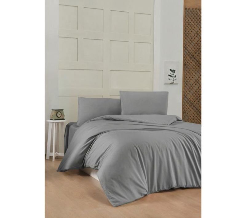 Parure De Lit - 1 Housse De Couette 220 X 240 Cm + 2 Taies D'oreiller 60 X 60 Cm - 100% Coton