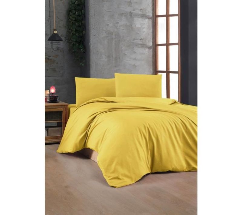 Parure De Lit - 1 Housse De Couette 220 X 240 Cm + 2 Taies D'oreiller 60 X 60 Cm - 100% Coton