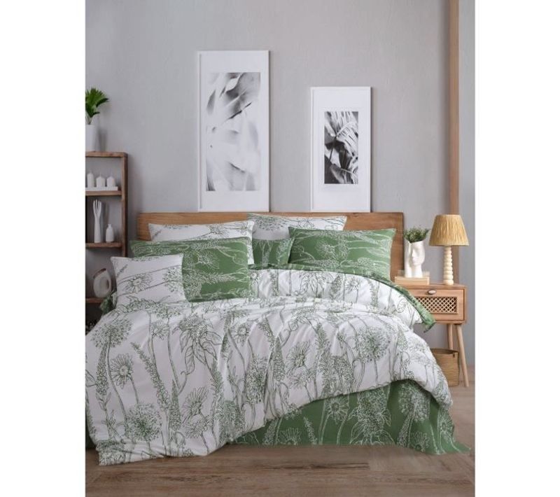 Parure De Lit - 1 Housse De Couette 220 X 240 Cm + 2 Taies D'oreiller 60 X 60 Cm - 100% Coton