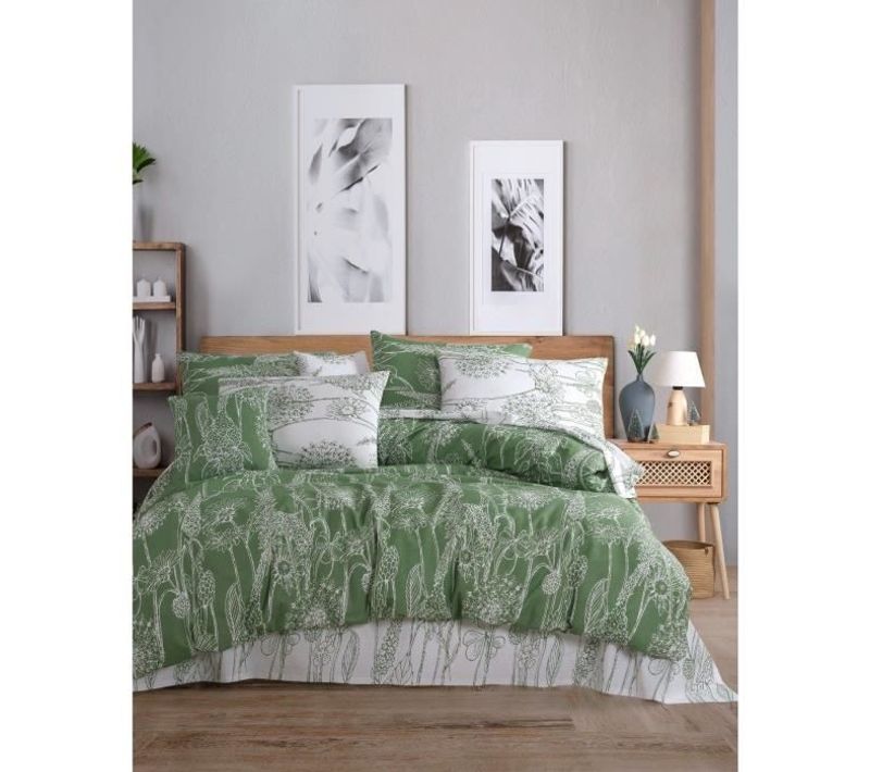 Parure De Lit - 1 Housse De Couette 220 X 240 Cm + 2 Taies D'oreiller 60 X 60 Cm - 100% Coton