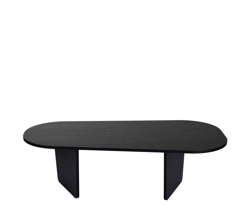 Table Basse Ovale En Bois 130x65cm